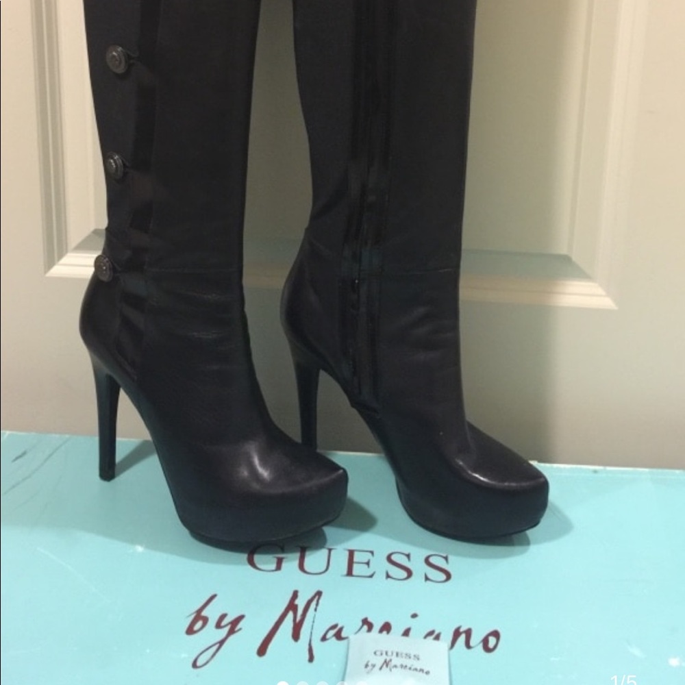 Designer Marciano Thigh High Boots-Guess